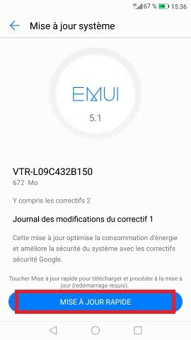 mise a jour huawei p8 lite 2017